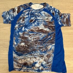 Realtree Fishing Blue and Brown Camo Performance Shirt